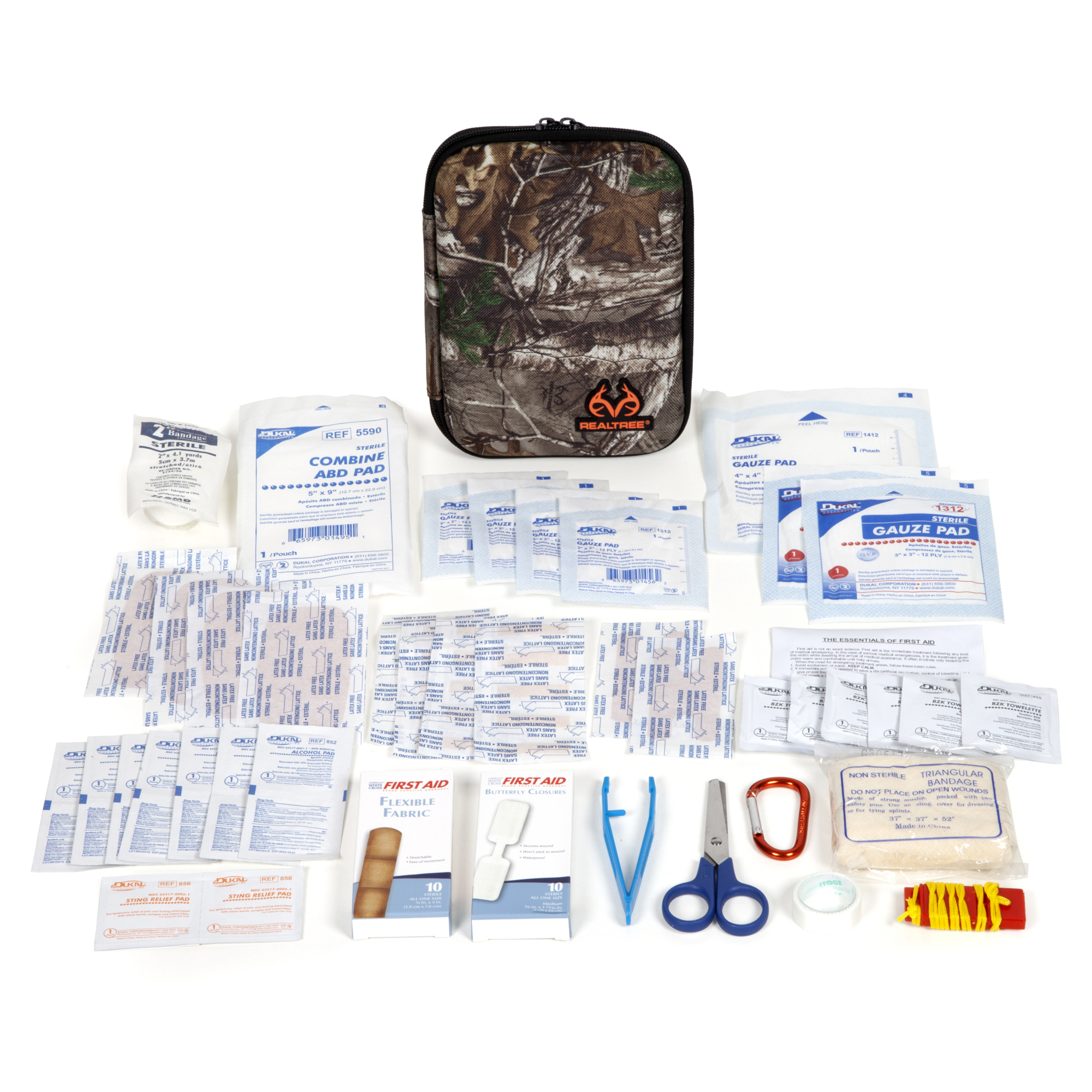 Lifeline Realtree Large Hard Foam First Aid Kit - 85 Pcs, Durable Camo Case, Model# 4452